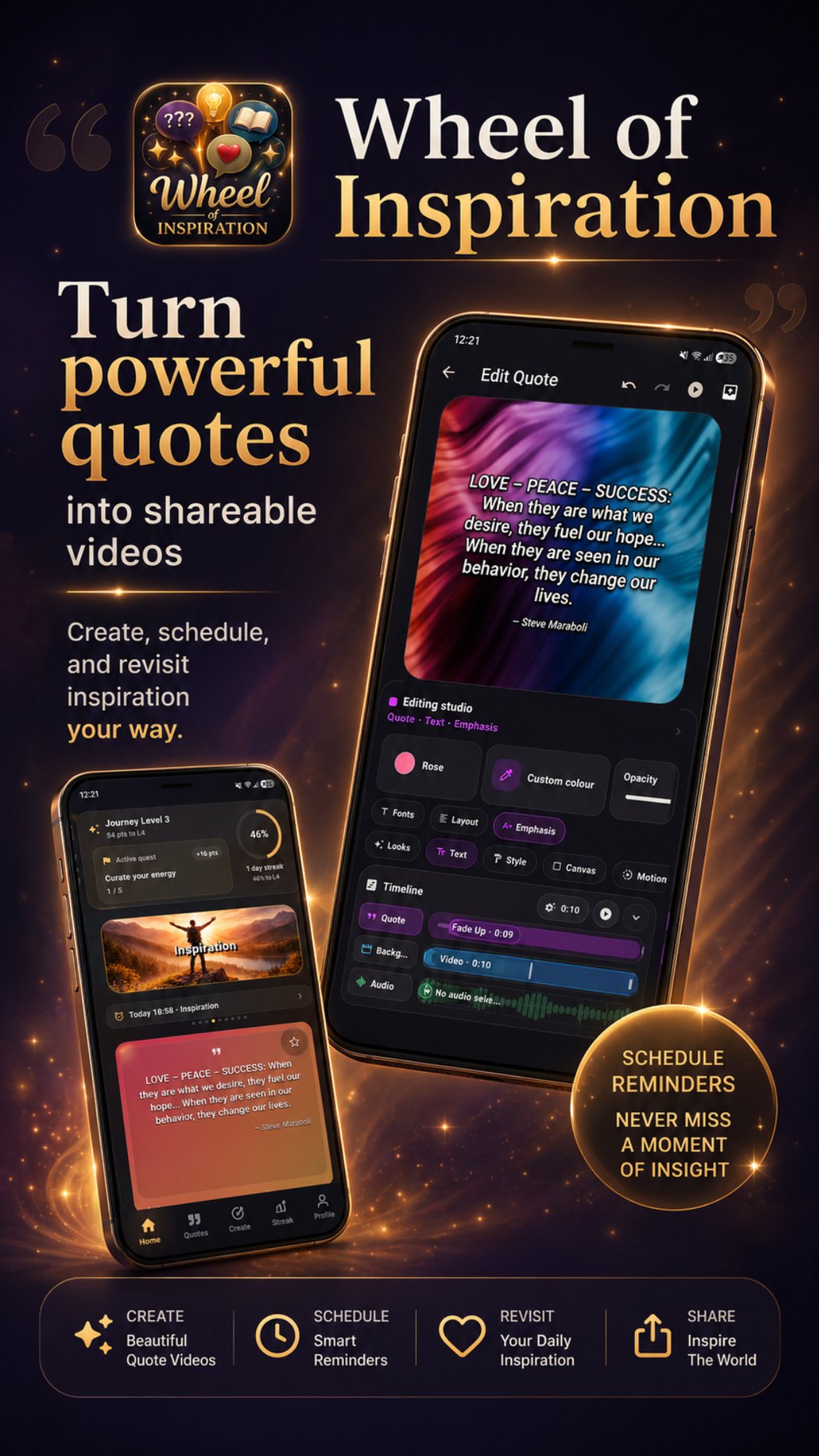 Turn quotes into shareable videos